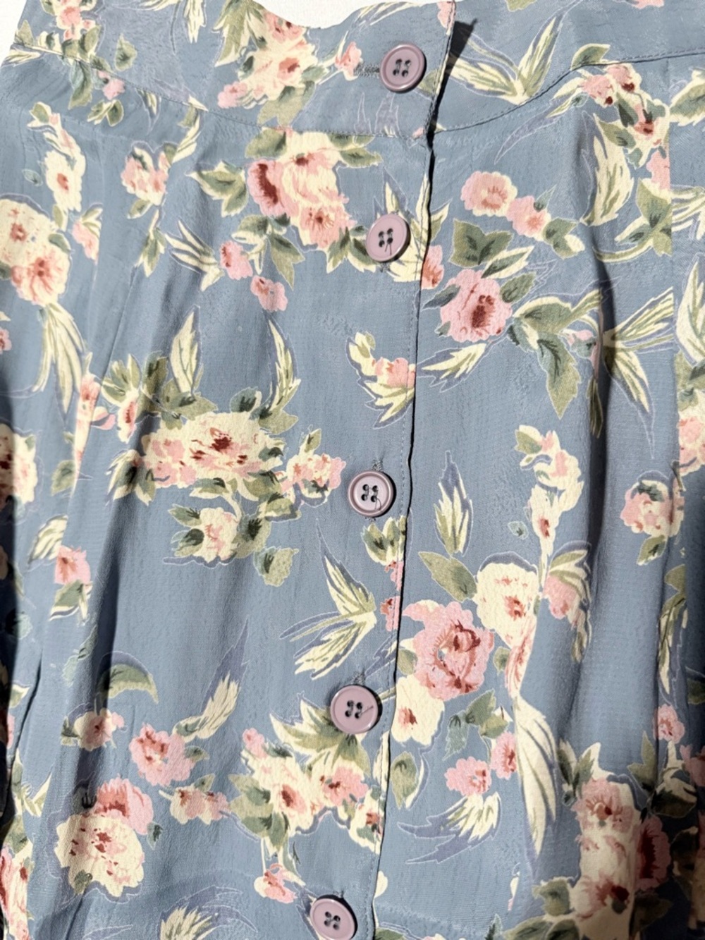 Vintage T.L.H. Women’s Floral Button Down Elastic Back Size Medium Skirt NWT - Picture 6 of 10